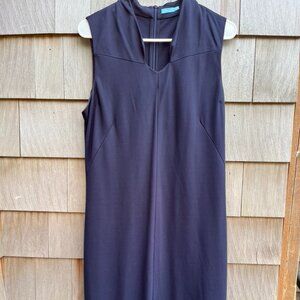 J McLaughlin Women's Navy Sleeveless Sheath Dress V Neck Large